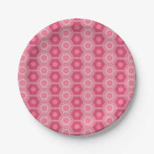 Dismal Pink Paper Plates Y2K Floral Western Cowboy