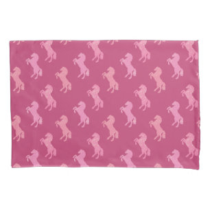 Dismal Pink Pillowcase Horses Preppy Cowgirl West