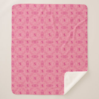 Dismal Pink Sherpa Blanket Western Cowgirl Horses