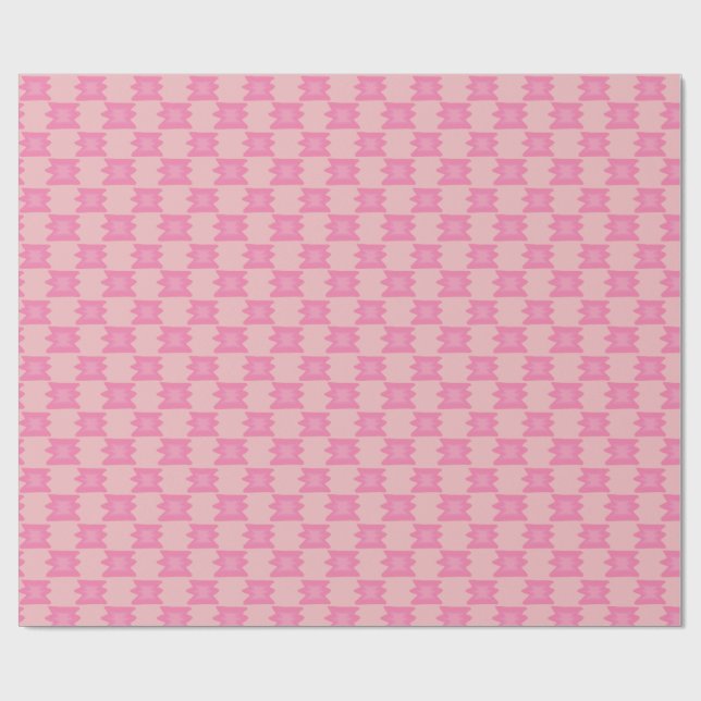 Dismal Pink Wild West Blanket Pattern Soft Boho Wrapping Paper (Flat)