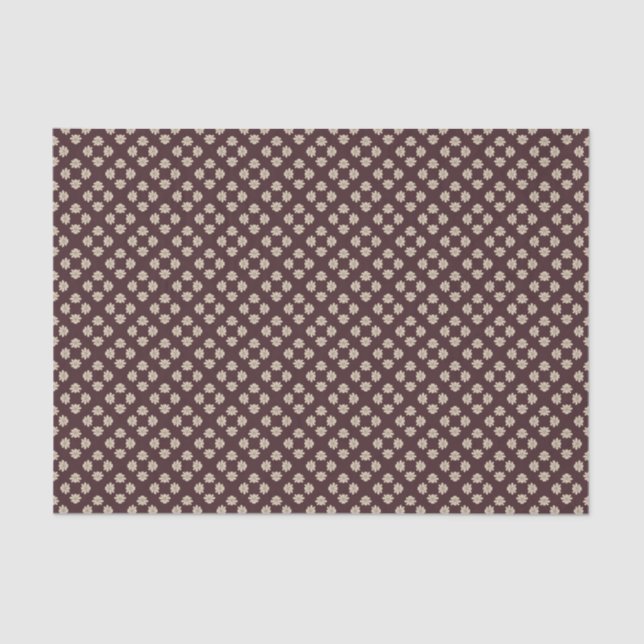 Dismal Prairie Calico in Burgundy and Cream Tissue Paper (Front)