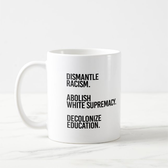 Dismantle Abolish Decolonise Coffee Mug (Left)