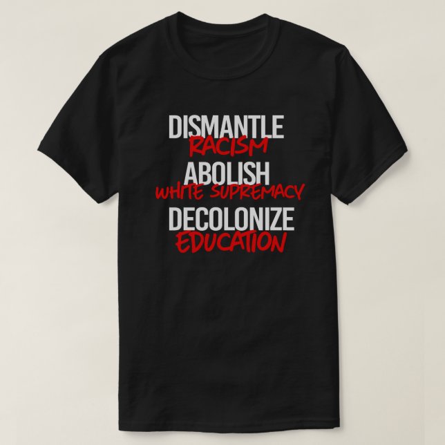 Dismantle Racism Abolish White Supremacy Classic R T-Shirt (Design Front)