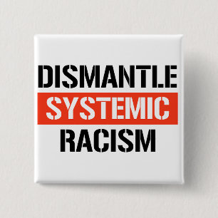 Dismantle Systemic Racism 15 Cm Square Badge