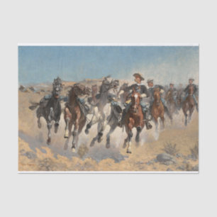 Dismounted the Fourth Troopers, Frederic Remington Tissue Paper