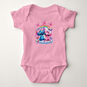 disney baby bodysuits stitch cartoon cute