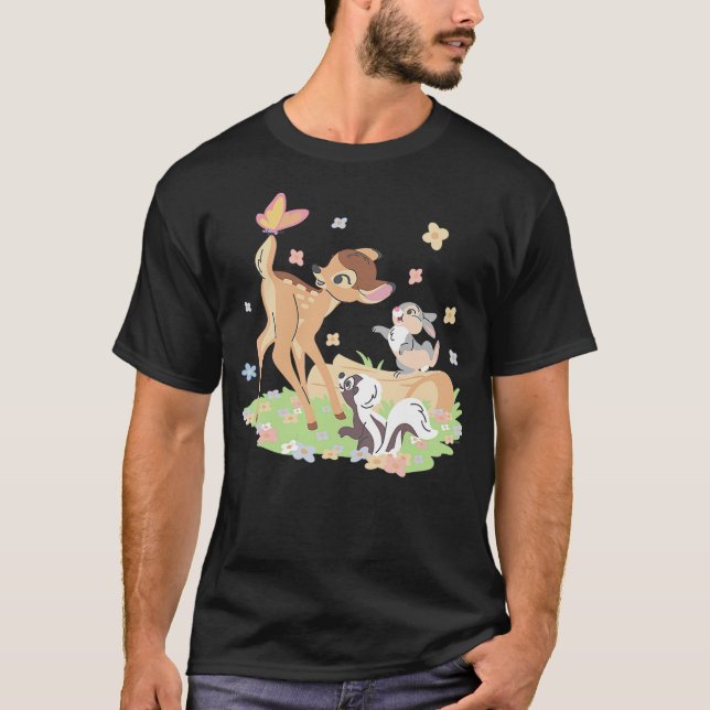 Disney Bambi Thumper & Flower Pastel Spring Easter T-Shirt (Front)