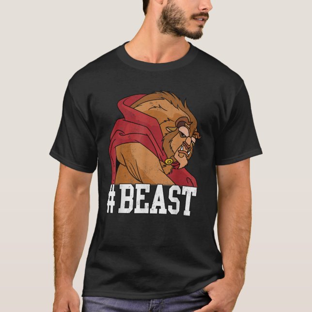 Disney Beauty and the Beast BEAST Big Face Portrai T-Shirt (Front)