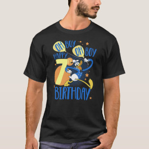Disney Donald Duck Happy 7th Birthday Oh Boy Oh Bo T-Shirt