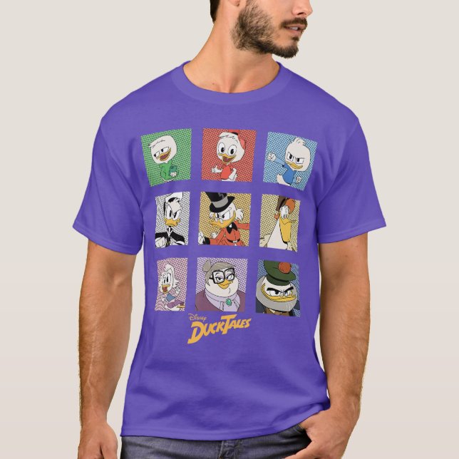 Disney DuckTales Group Shot Comic Box Up T-Shirt (Front)