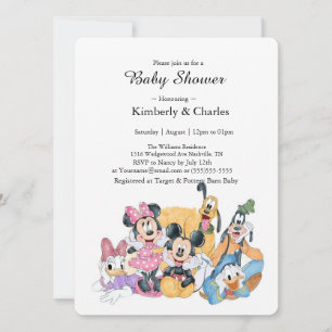 Disney Friends Baby Shower Invitation