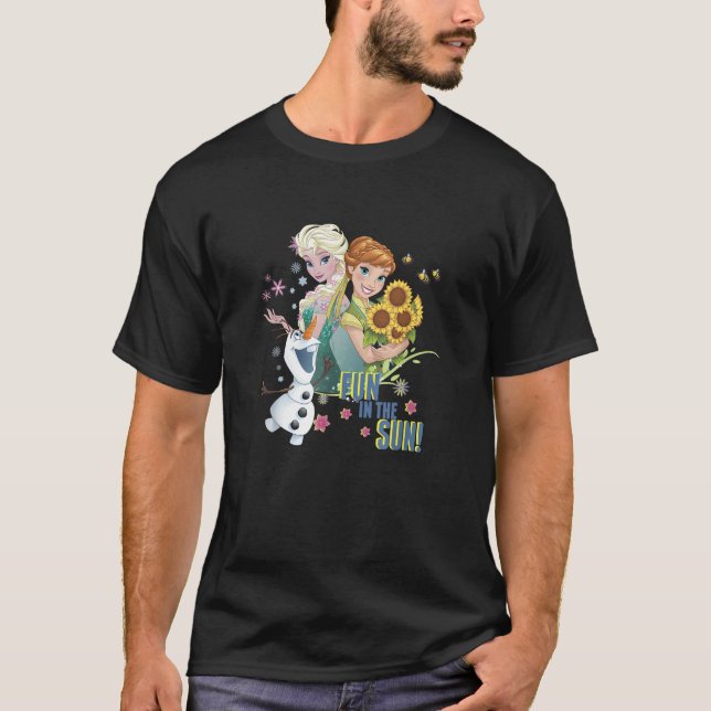 Disney Frozen Elsa Anna Olaf Fun In The Sun Spring T-Shirt (Front)
