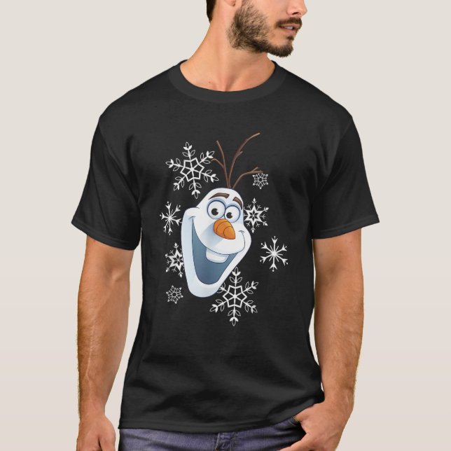 Disney Frozen Olaf Smile Snowflake Christmas   T-Shirt (Front)