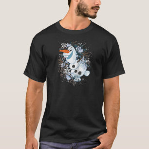 Disney Frozen Olaf Snowflakes And Flowers Raglan B T-Shirt