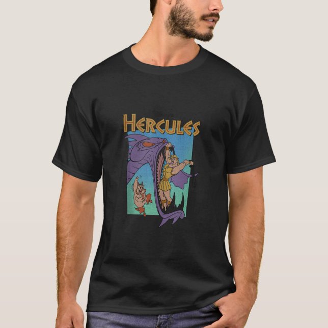 Disney Hercules Hydra Battle Retro Classic Movie P T-Shirt (Front)