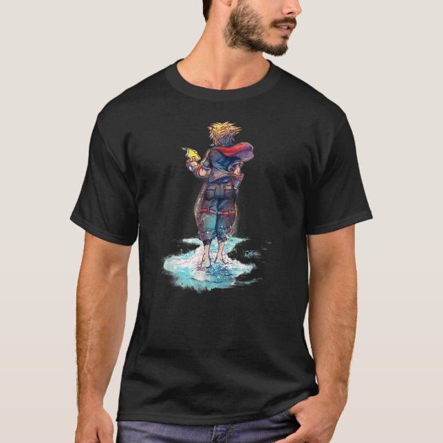 Disney Kingdom Hearts Sora Keyblade Hero Faded Sta T-Shirt (Front)