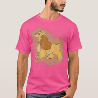 Disney Lady And The Tramp Lady Strut Sketch T-Shirt