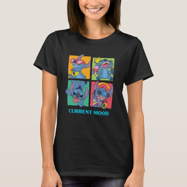 Disney Lilo & Stitch Current Mood Funny Stitch Moo T-Shirt (Front)