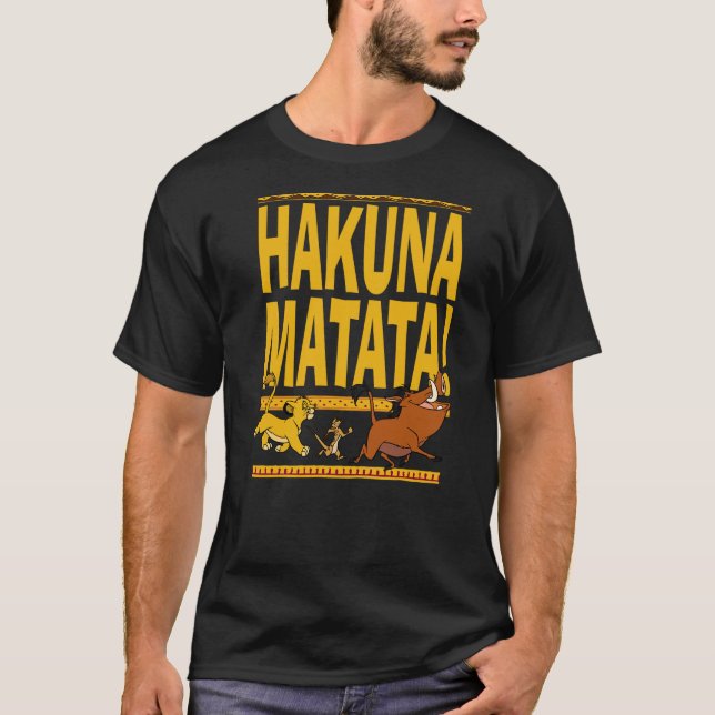Disney Lion King Hakuna Matata Retro T-Shirt (Front)