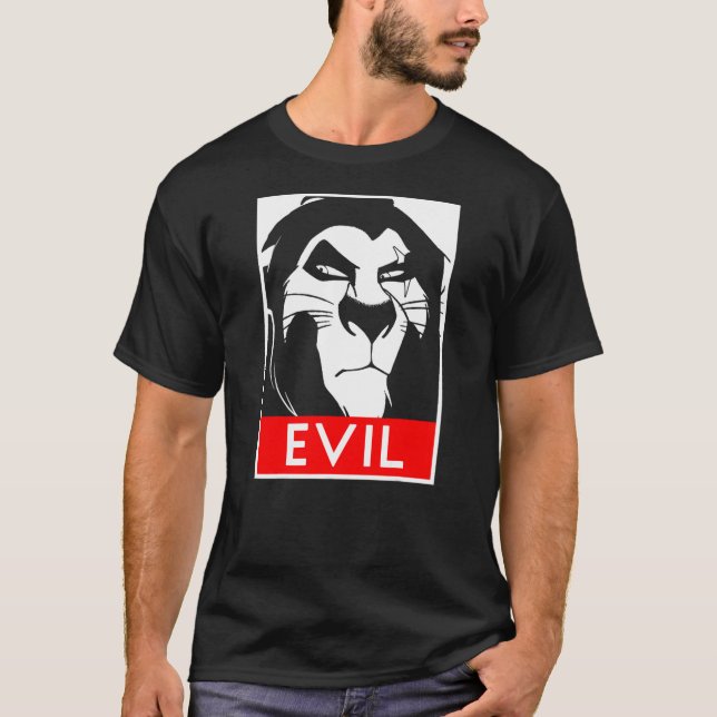 Disney Lion King Scar Evil Poster T-Shirt (Front)