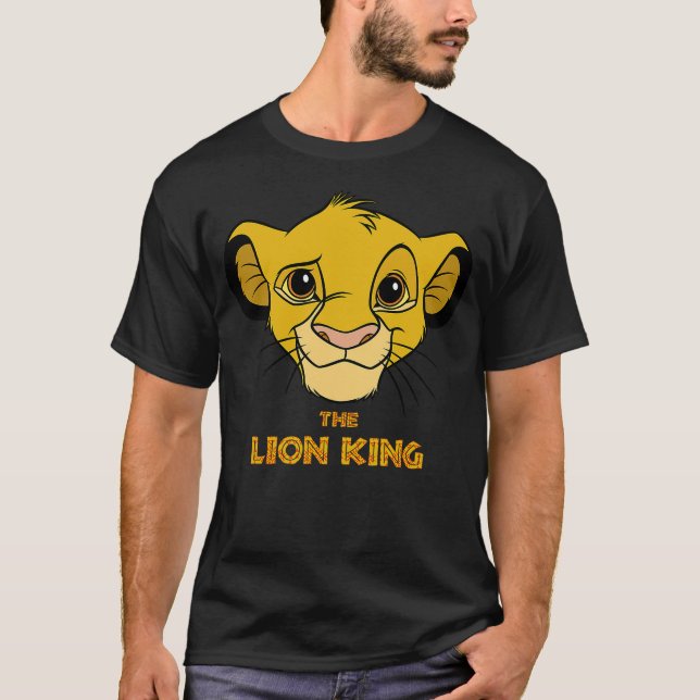 Disney Lion King Simba Face Portrait Movie Logo T-Shirt (Front)