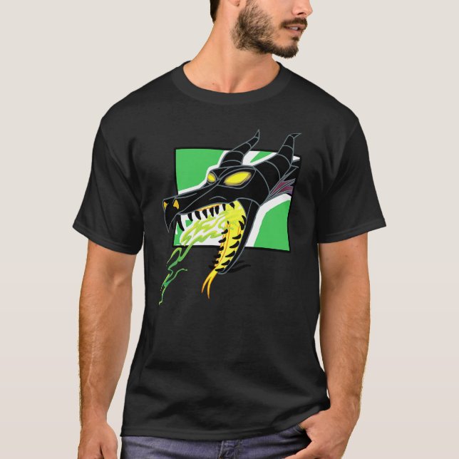 Disney Maleficent Fire Breathing Dragon Portrait T-Shirt (Front)