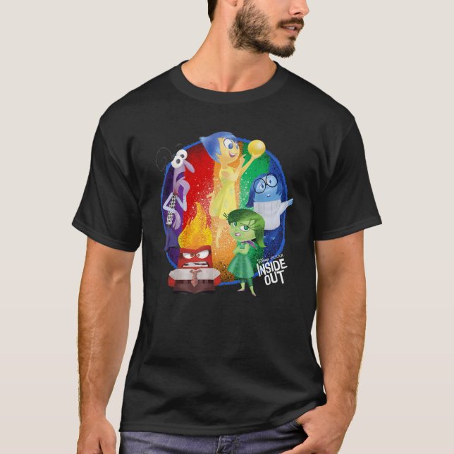 Disney Pixar Inside Out Riley s Emotions Group Sho T-Shirt (Front)