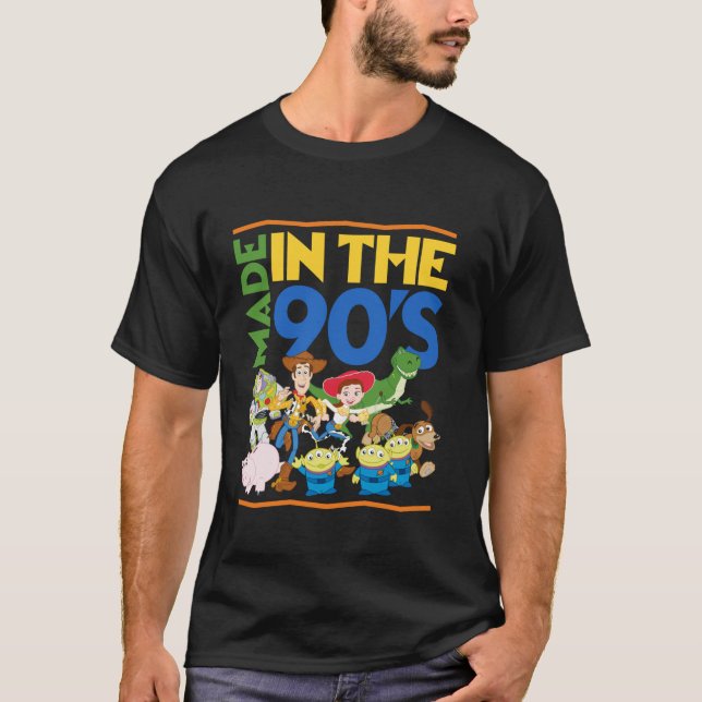 Disney Pixar Toy Story Made in the 90 s Retro Grou T-Shirt (Front)