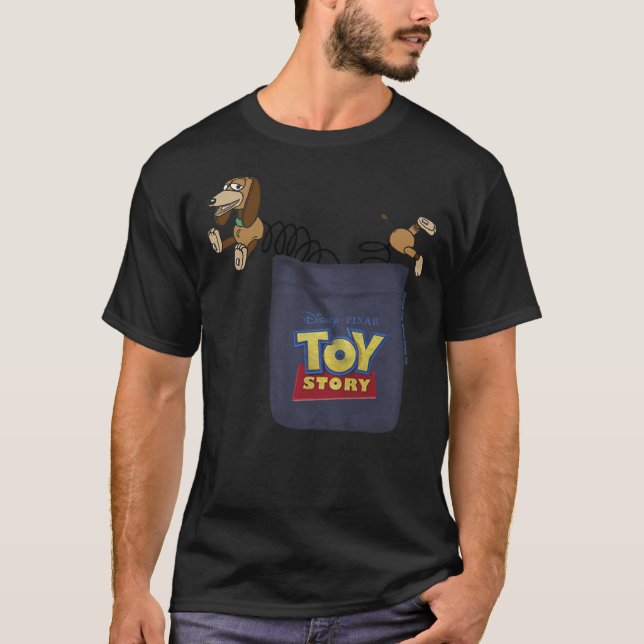 Disney Pixar Toy Story Slinky Dog Mini Pocket Icon T-Shirt (Front)
