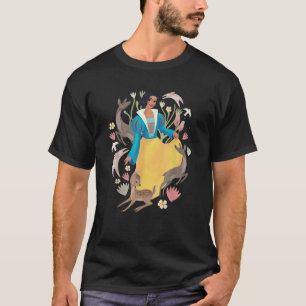 Disney Snow White Posing Among Bunnies And Deer Po T-Shirt