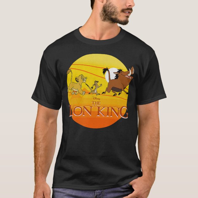 Disney The Lion King Simba Timon And Pumba Sunset T-Shirt (Front)