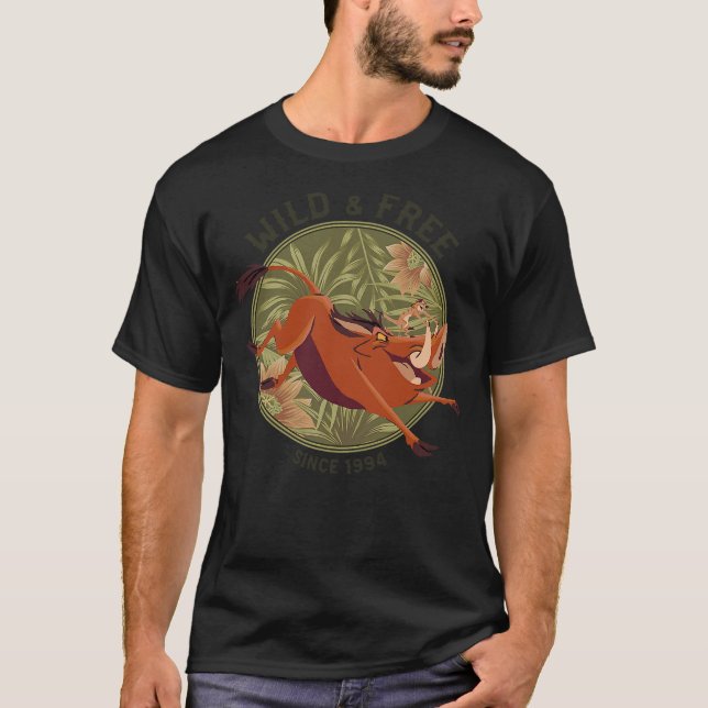 Disney The Lion King Timon Pumbaa Wild & Free Sinc T-Shirt (Front)