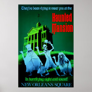 Disneyland 1969 Haunted Mansion Attraction Poster