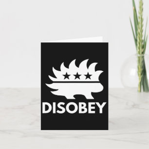 Disobey Libertarian Porcupine Resist Tyranny Gift  Card