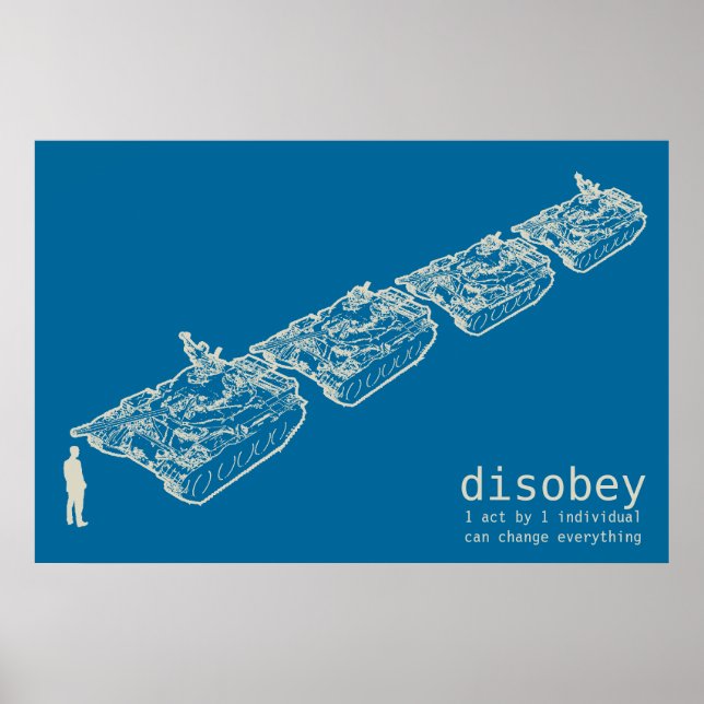 DISOBEY Tank Man Poster (Front)