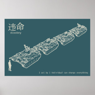 DISOBEY Tank Man Poster