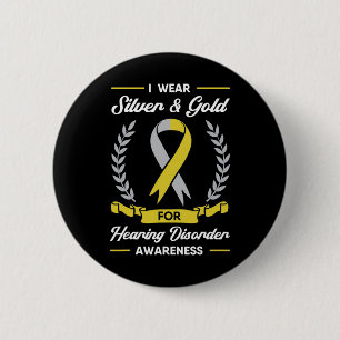 Disorder Awareness Deaf Aid Implant Asl  6 Cm Round Badge