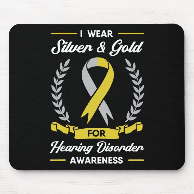 Disorder Awareness Deaf Aid Implant Asl  Mouse Mat (Front)