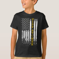 Dispatcher - 911 Operator Thin Gold Yellow Line Di