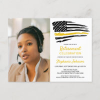 Dispatcher Custom Photo Thin Gold Line Retirement
