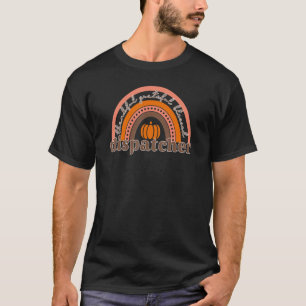 Dispatcher Cute Rainbow Pumpkin Thankful Grateful  T-Shirt
