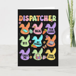 Dispatcher Easter Cute Bunny Coquette Cowgirl East Card