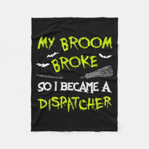 Dispatcher Halloween Costume Shirt Funny Easy Lazy Fleece Blanket
