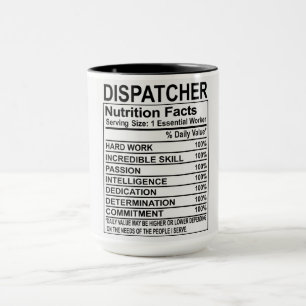 Dispatcher Nutrition Facts Mug