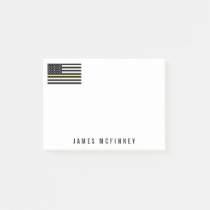 Dispatcher Thin Yellow Line American Flag 4 x 3 Post-it Notes