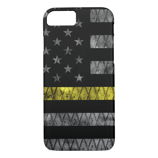 Dispatcher Thin Yellow Line Flag Case-Mate iPhone Case (Back)