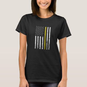 Dispatcher Vintage America Thin Yellow Line 911 Op T-Shirt
