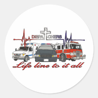 DISPATCHERS CLASSIC ROUND STICKER