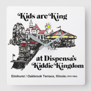 Dispensa's Kiddie Kingdom Amusement Park, Oakbrook Square Wall Clock