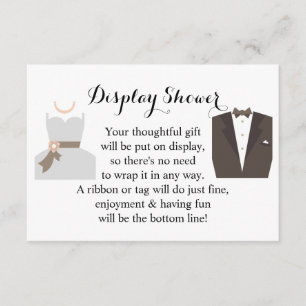 Display Bridal Wedding Shower Bride & Groom Enclosure Card